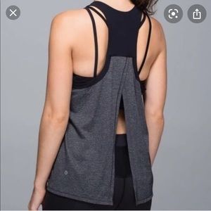 Lululemon open back striped tank top